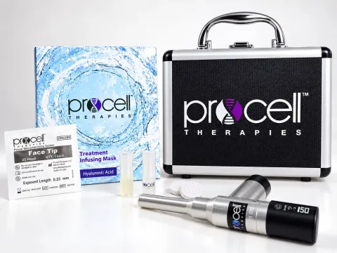 Kit de Procell Therapies con el dispositivo de microcanalización y sus accesorios